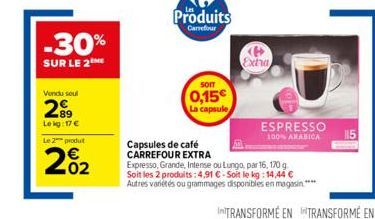 capsules de café Carrefour