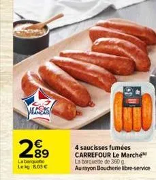 saucisses carrefour