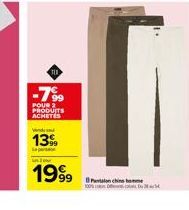 -7%⁹9  POUR 3 PRODUITS  ACHETES  Vend  13%  Le person  1  1999  Ponchine ho 