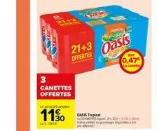 3  canettes offertes  1424  110  ulimie  21+3 offertes  sa  oasis tropical  oasis  sony  0,47  2:3 