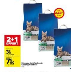 2+1  OFFERT  Wende  3%  Leg me  7⁹0  Comfort  Lire pour that Fate CARREFOUR COMFORT  sar  2,63  Comfort 