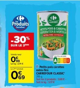 petits pois Carrefour