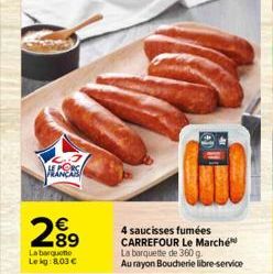 saucisses Carrefour