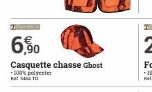 6,90  Casquette chasse Ghost  -100% polyester Ret: 3464 TÚ 