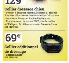 69€  Collier additionnel de dressage Garantie 2 ans  Ret PHAC040 