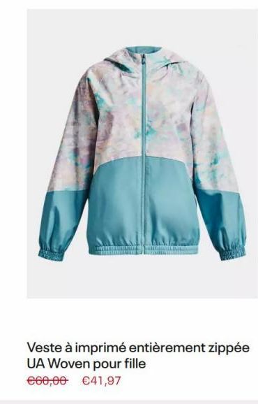 Veste à imprimé entièrement zippée UA Woven pour fille €60,00 €41,97  