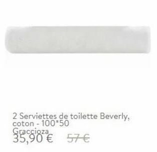 2 Serviettes de toilette Beverly, coton - 100 50 Graccioza  35,90 € 57€ 