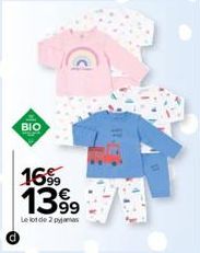 BIO  16%  13⁹⁹9 :71  Le lot de 2 pyjamas 