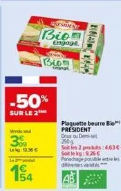 beurre bio président