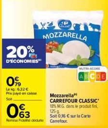 mozzarella Carrefour