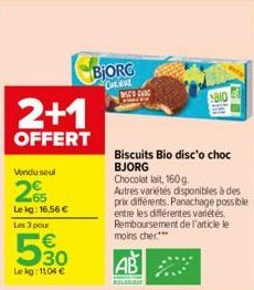 biscuits bio Bjorg