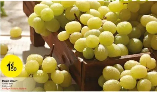 leko  159  raisin blanc  var  catigore  au rayon fruits et légum  