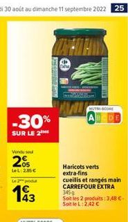 haricots verts Carrefour