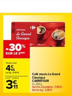 café moulu Carrefour