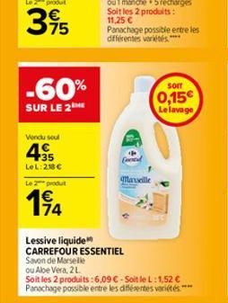 lessive liquide Carrefour