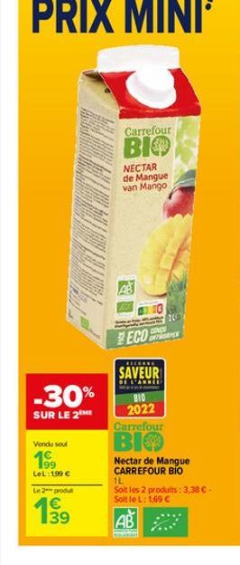 nectar de mangue Carrefour