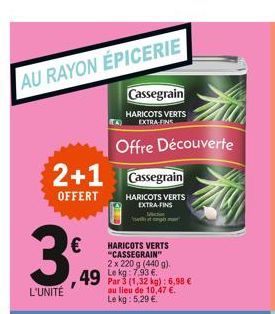 haricots verts Cassegrain