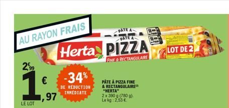 pâte à pizza Herta