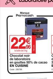 Marque Promocash  22€  96  TAS 