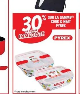 % sur la gamme() cook & heat pyrex  30%  de remise  immediate  hors formats promos  pyrex  pyrex  c 