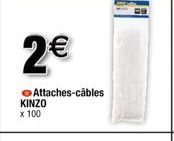 2€  Attaches-cables  KINZO x 100 