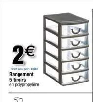 2€  dont éco-part. 6.04€  rangement 5 tiroirs en polypropylène  55555  
