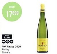 C'UNITE  17€99  DICE  AOP Alsace 2020 Riesling Trimbach  CHANE  TRIMBACH 