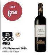DICE AS ANS  L'UNITE  6€50  AOP Pécharmant 2019 Chateau La Briasse  e  LAME 