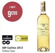 L'UNITE  9€99  18  CONSERVER  OR 2017  AOP Cadillac 2012 Chateau Fayau  714  Witampers 