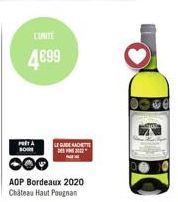 LUNITE  4699  PORTA BON  AOP Bordeaux 2020 Chateau Haut Pougnan  LEGADE KACHETTE 32" 