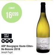 PRITA BOIRE  LUNTE  16899  AOP Bourgogne Haute-Côtes-De-Beaune 2018 Joseph Paget  POR 