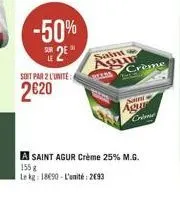 crème saint agur