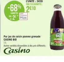 carnities  -68% 2610  casino  2 max  pur jus de raisin pomme grenade casino bio  il  autres variétés disponibles à des prix différents  casino  cost  bio  parte 