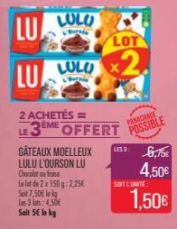 gâteaux moelleux Lu