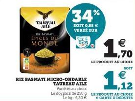 riz basmati Taureau Ailé