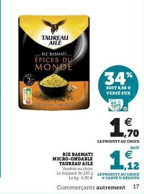 riz basmati Taureau Ailé