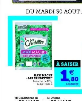 sachet les crudettes