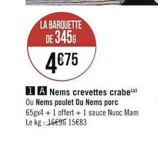 Nems crevettes crabe