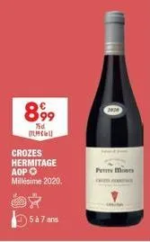 899  75d  (quikபு]  crozes hermitage adpo millésime 2020.  8  2020  pes mots 