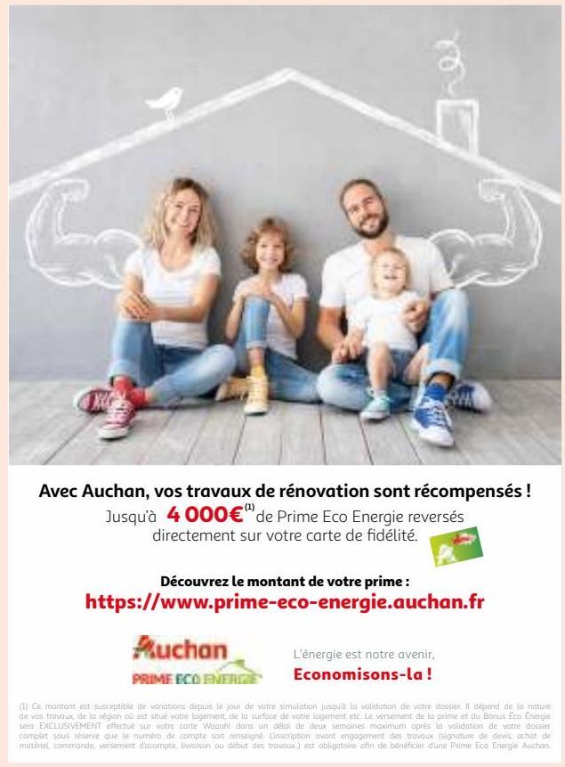 Avec Auchan, vos travaux de rénovation sont récompensés !