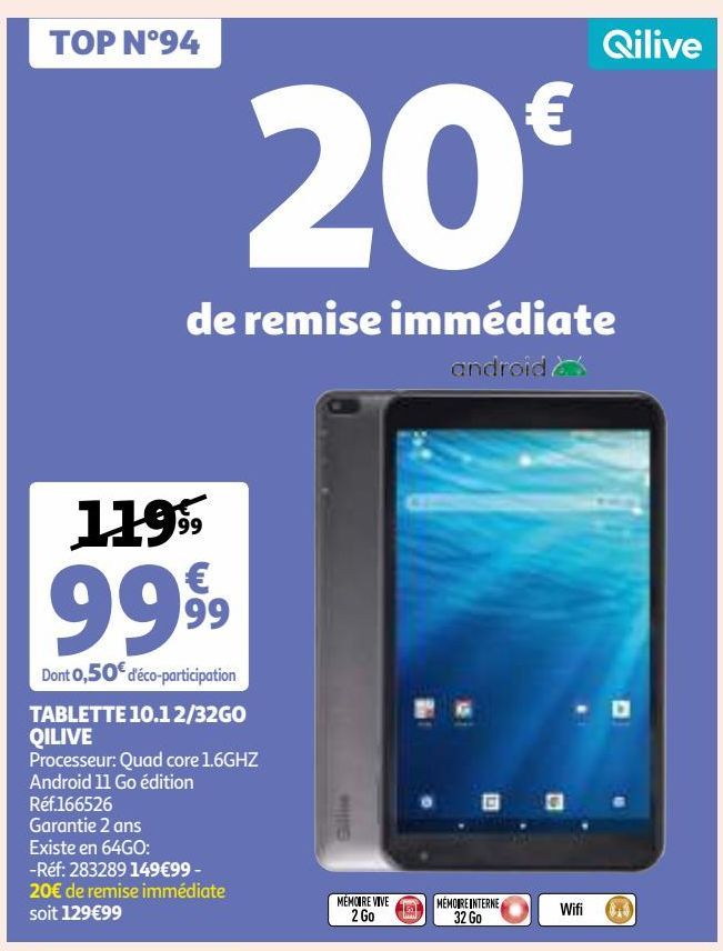 TABLETTE 10.1 2/32GO QILIVE