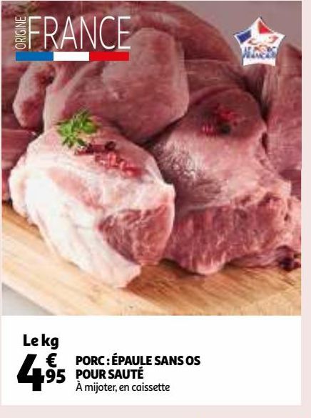 PORC : ÉPAULE SANS OS POUR SAUTÉ