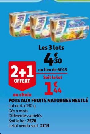 POTS AUX FRUITS NATURNES NESTLÉ