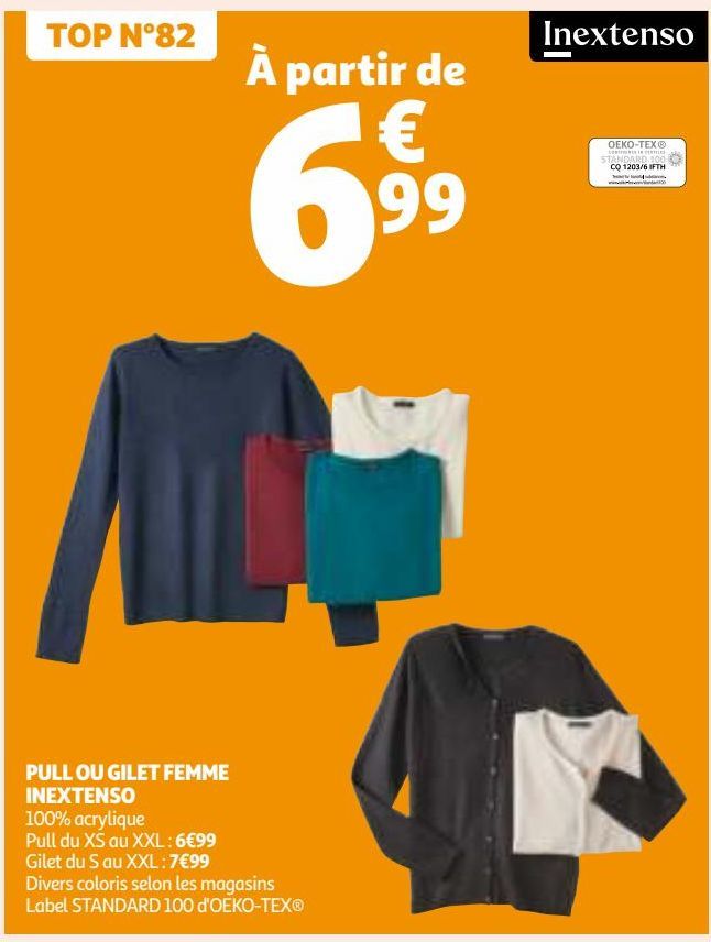 PULL OU GILET FEMME INEXTENSO