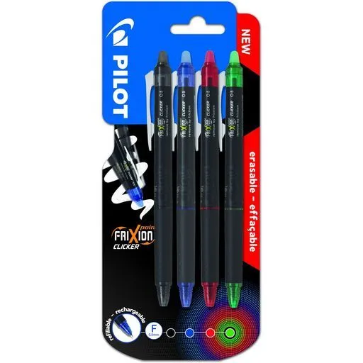 4 stylos frixion point clicker pilot