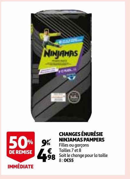 CHANGES ÉNURÉSIE NINJAMAS PAMPERS