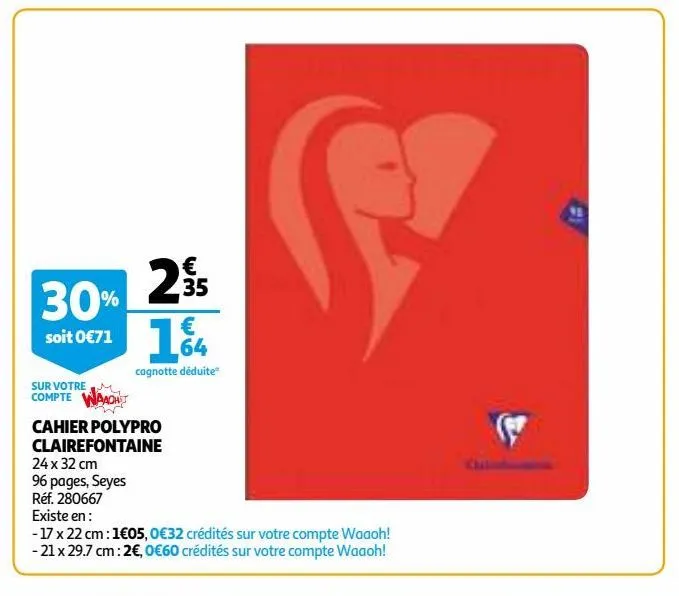 cahier polypro clairefontaine