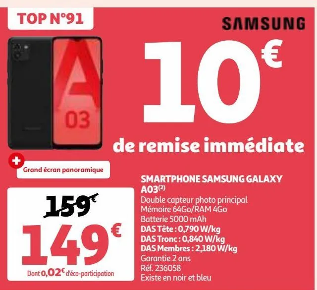 smartphone samsung galaxy a03