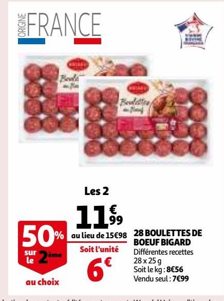 28 BOULETTES DE BOEUF BIGARD 