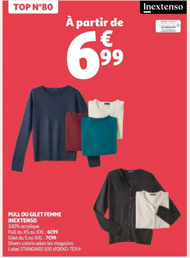 pull ou gilet femme inextenso 